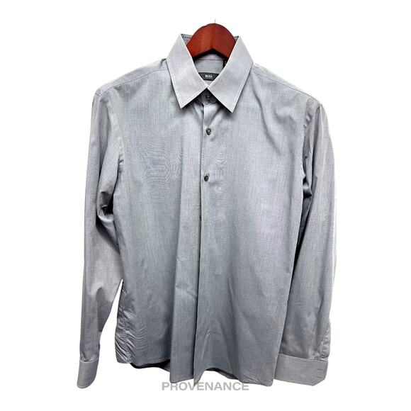 🔴 Boss Button Down Shirt - Grey 41 16 - Picture 1 of 7